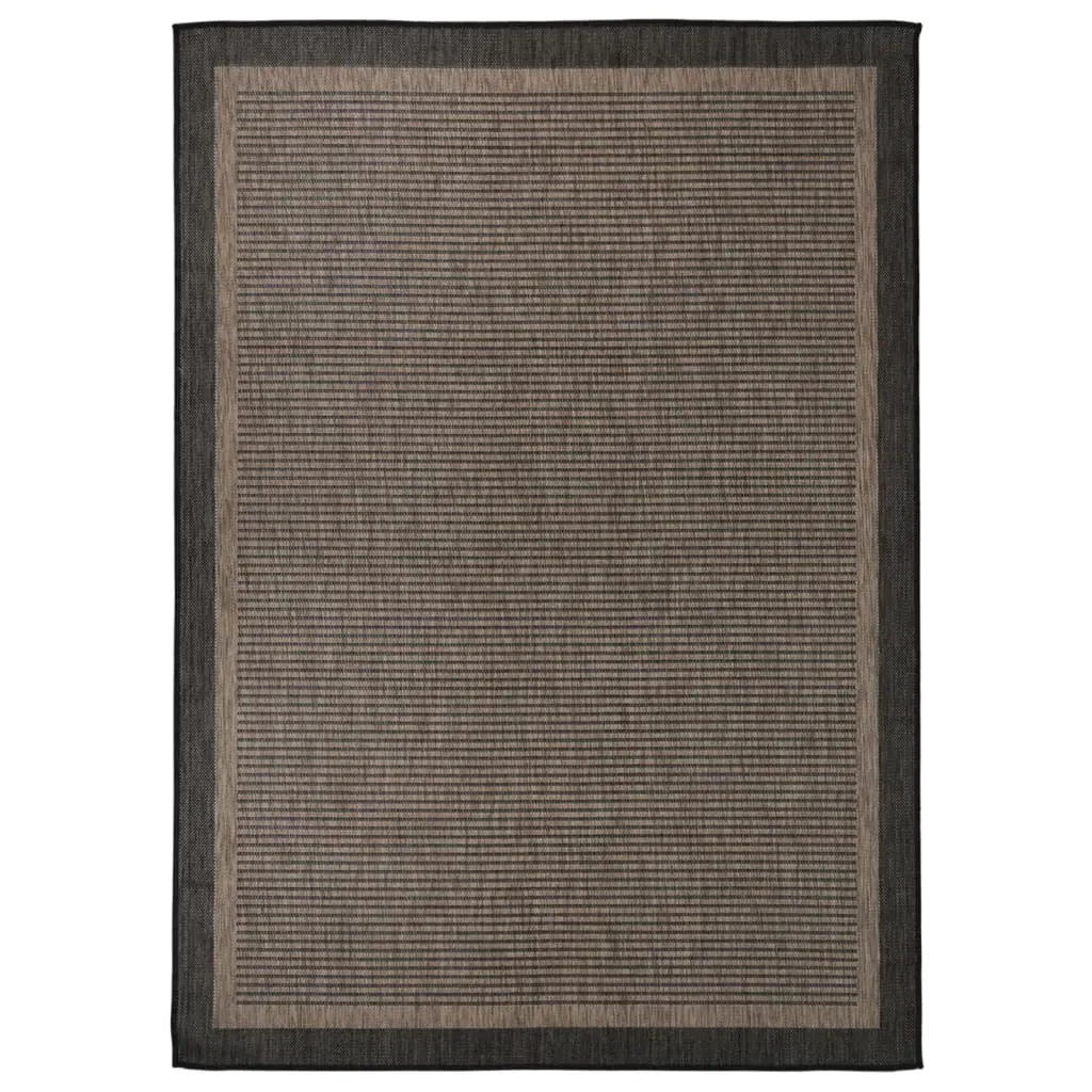 vidaXL Tappeto da Esterni a Tessitura Piatta 120x170 cm Marrone Scuro