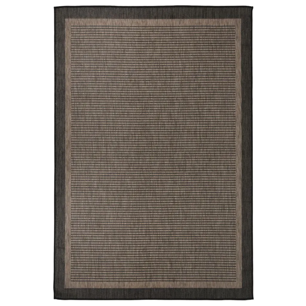 vidaXL Tappeto da Esterni a Tessitura Piatta 160x230 cm Marrone Scuro