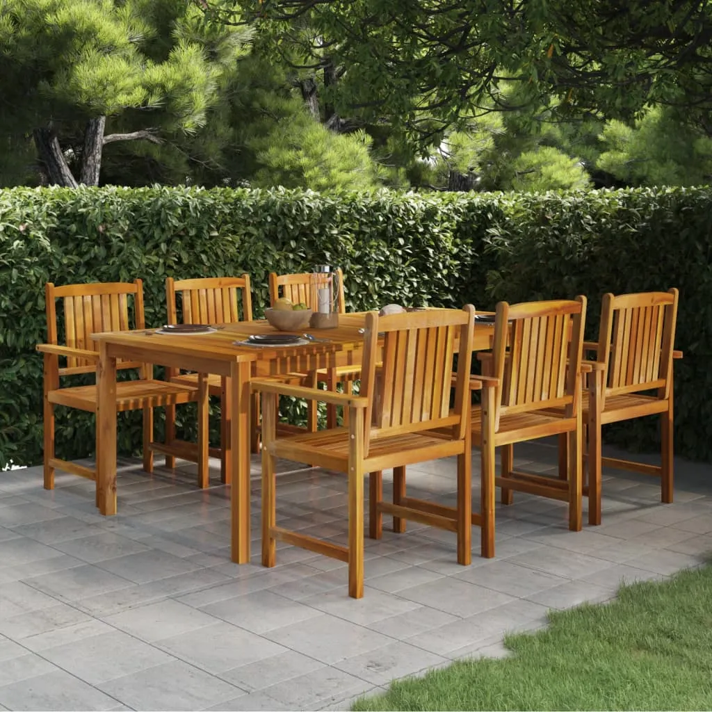 vidaXL Tavolo da Giardino 200x100x74 cm in Legno Massello di Acacia