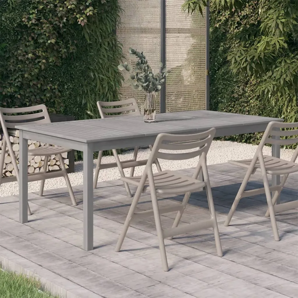 vidaXL Tavolo da Giardino Grigio 200x100x75cm Legno Massello di Acacia