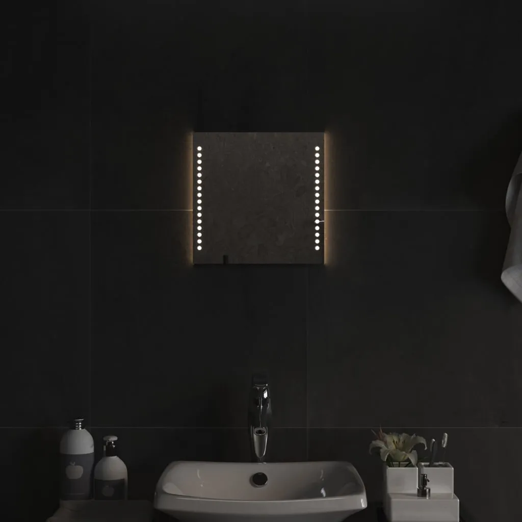 vidaXL Specchio da Bagno con Luci LED 30x30 cm