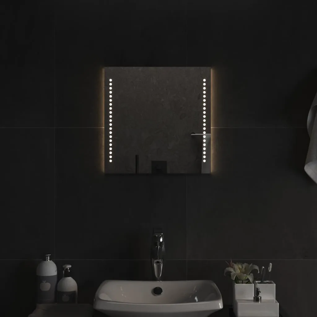 vidaXL Specchio da Bagno con Luci LED 40x40 cm