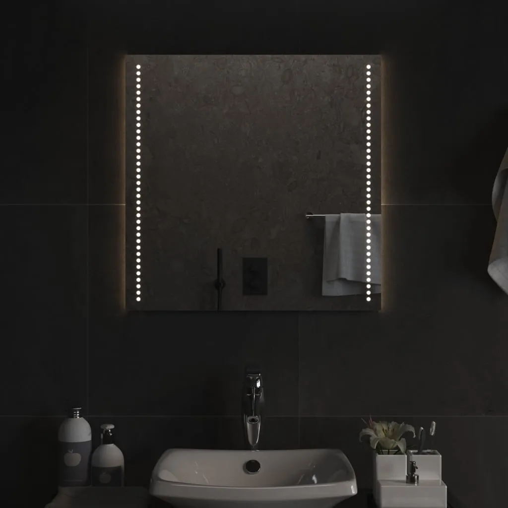 vidaXL Specchio da Bagno con Luci LED 60x60 cm