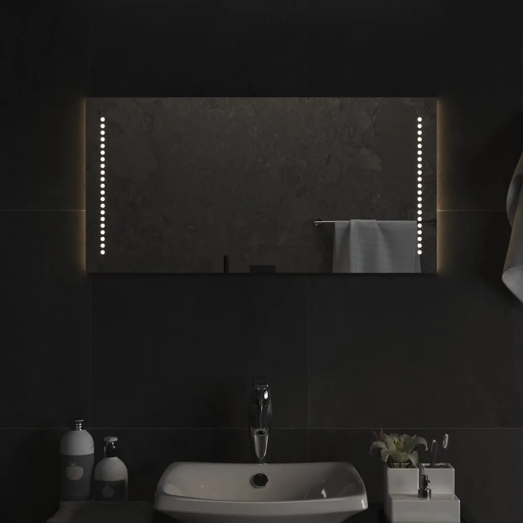 vidaXL Specchio da Bagno con Luci LED 80x40 cm