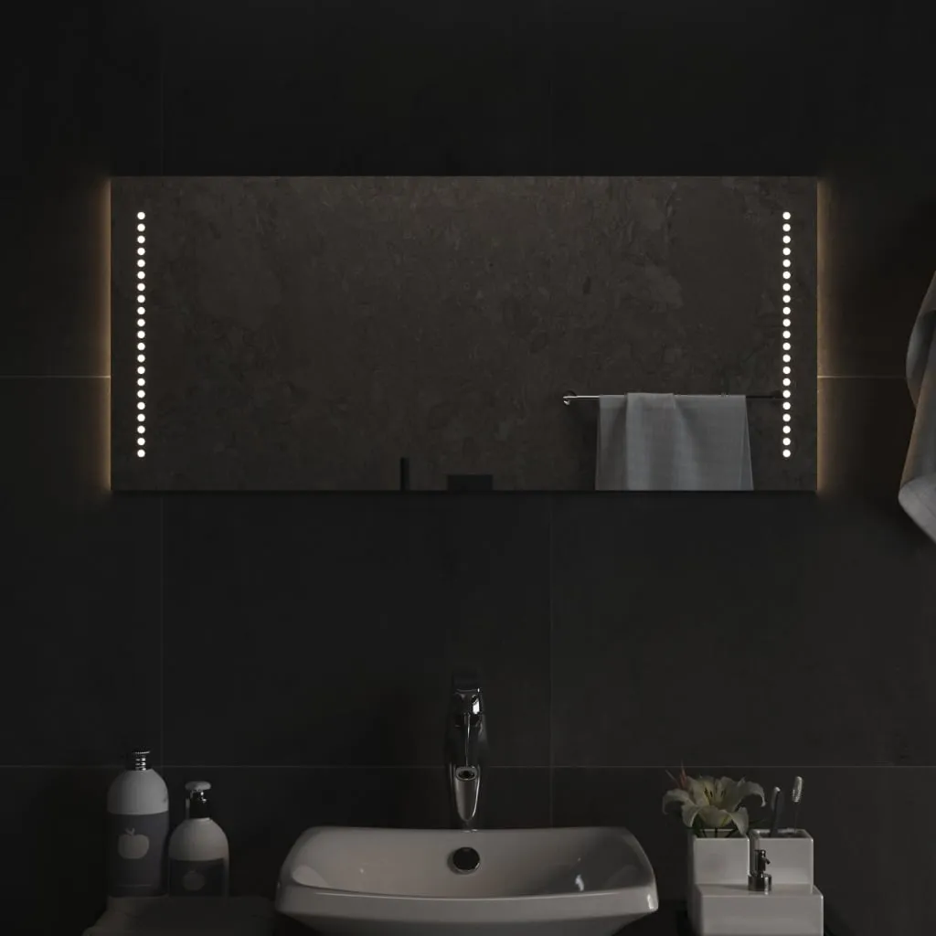 vidaXL Specchio da Bagno con Luci LED 90x40 cm