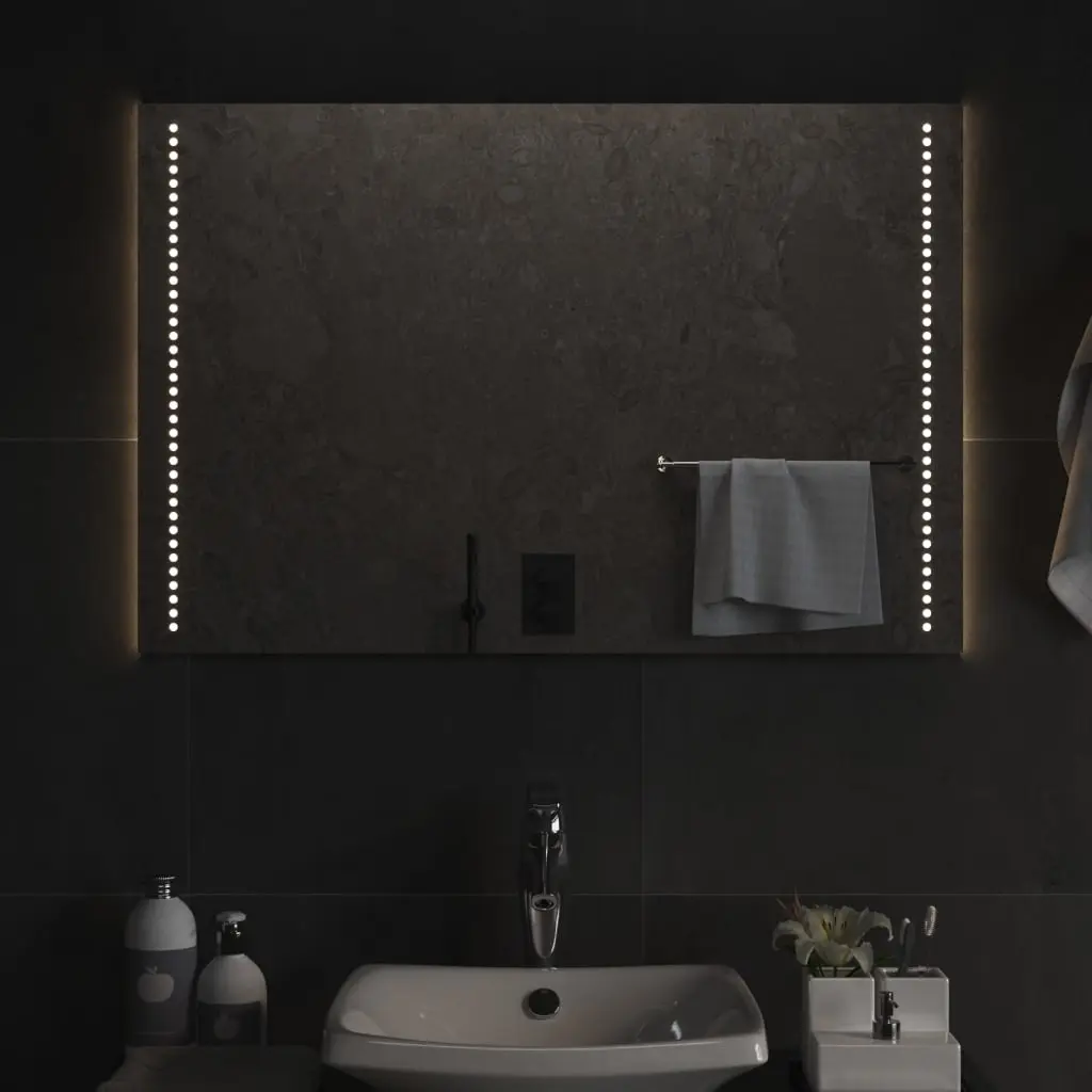 Specchio da Bagno con Luci LED 90x60 cm