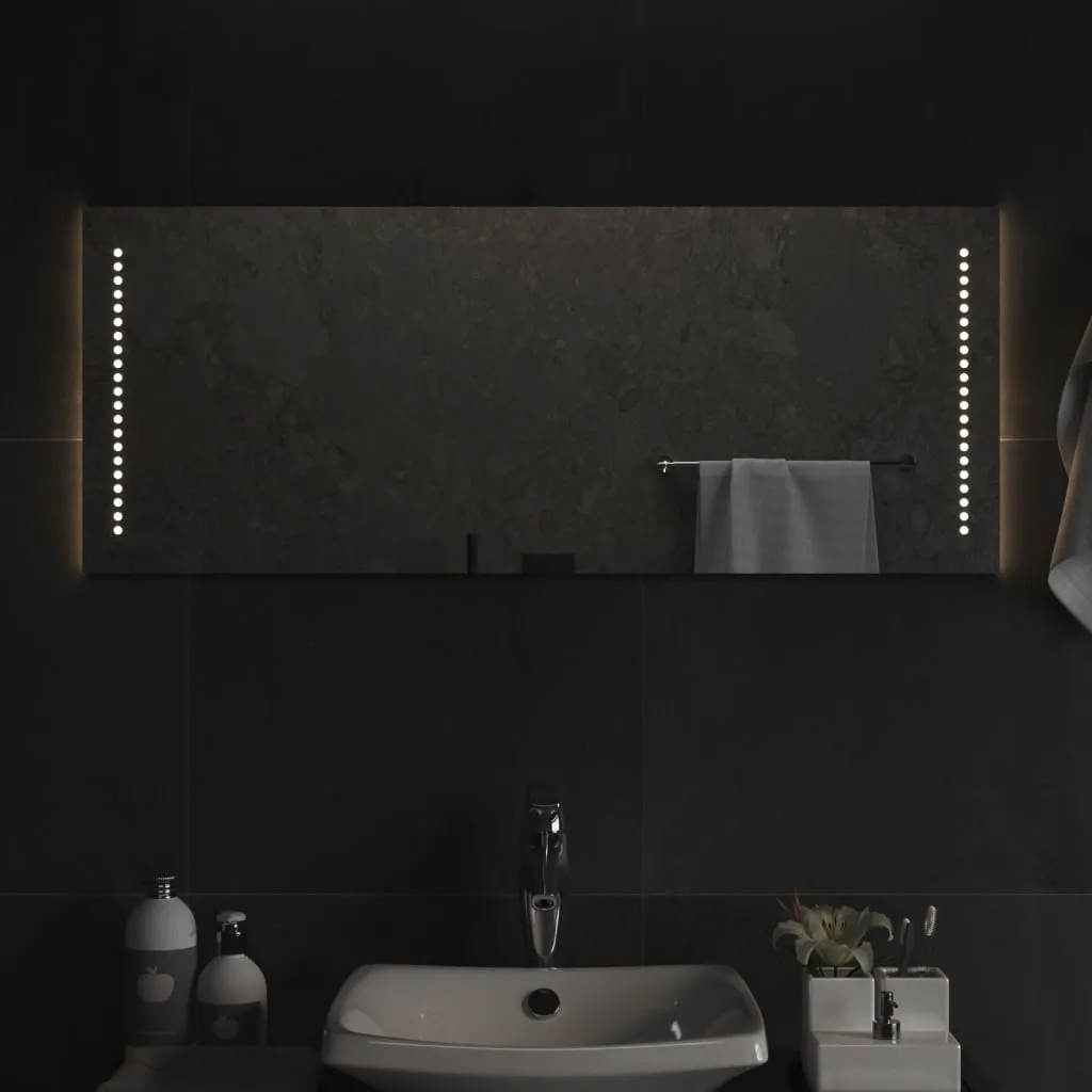 vidaXL Specchio da Bagno con Luci LED 100x40 cm