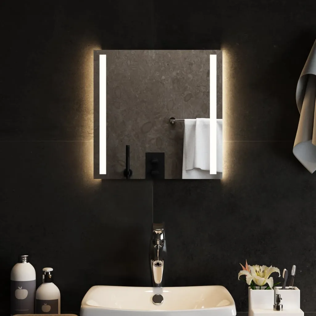 vidaXL Specchio da Bagno con Luci LED 40x40 cm