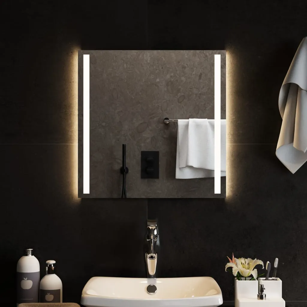 vidaXL Specchio da Bagno con Luci LED 50x50 cm