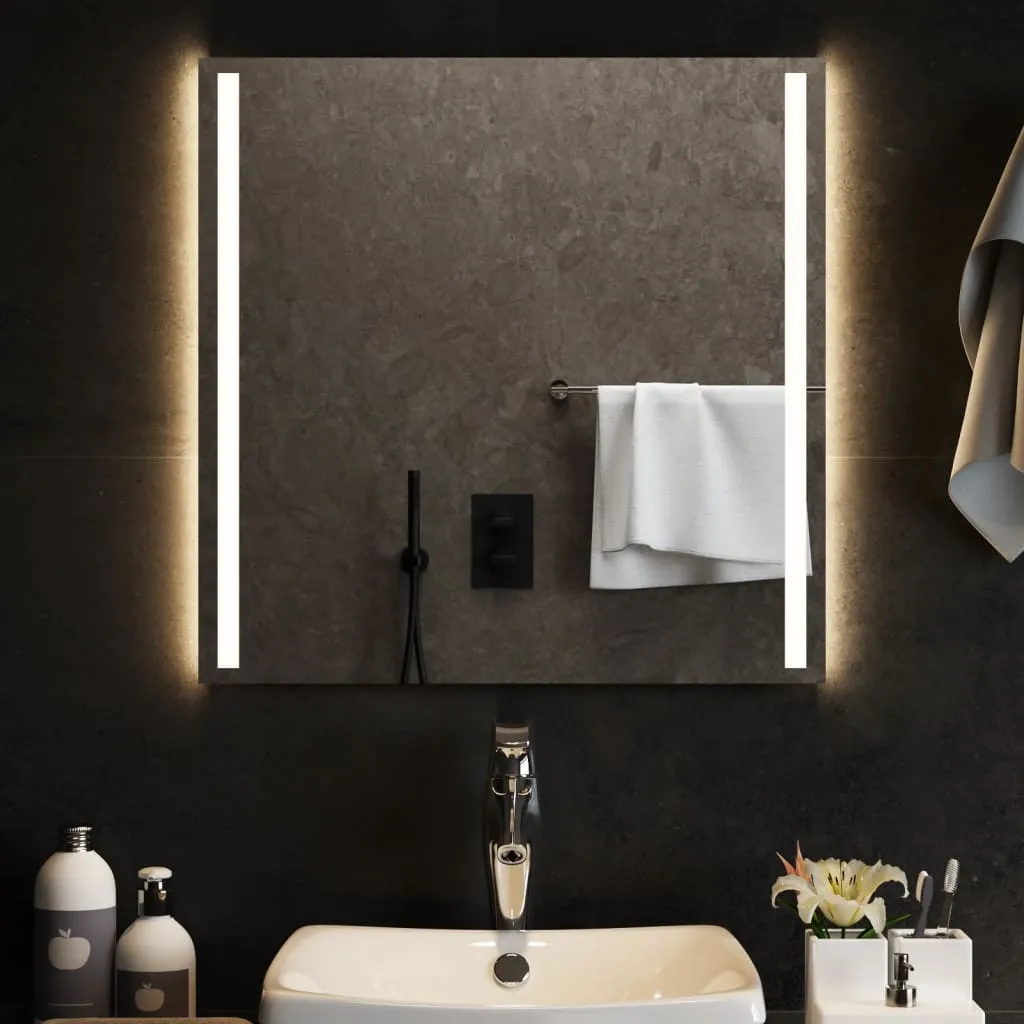 vidaXL Specchio da Bagno con Luci LED 60x60 cm