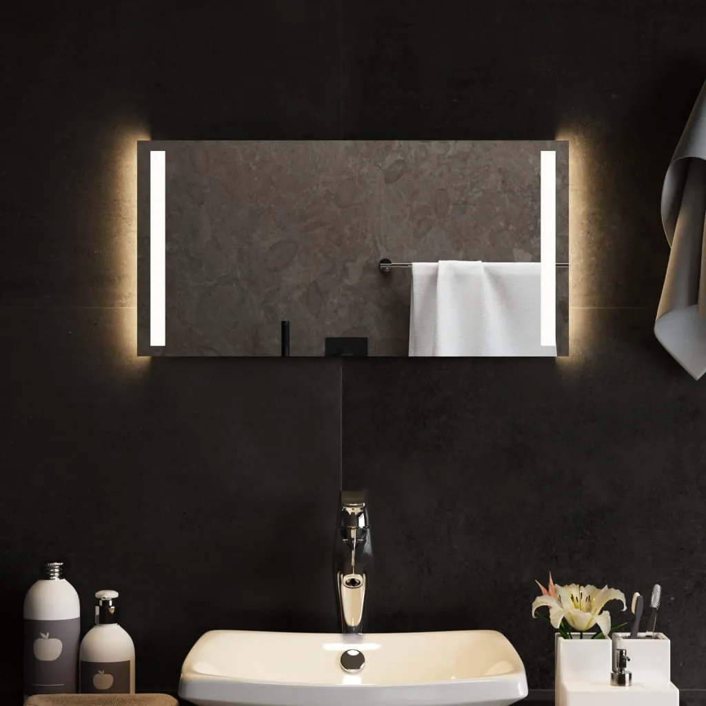 vidaXL Specchio da Bagno con Luci LED 60x30 cm