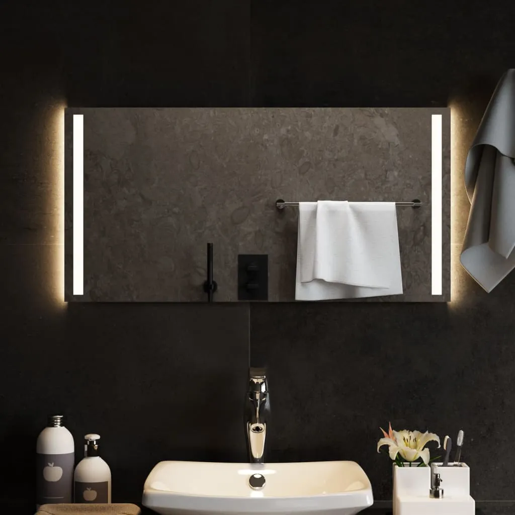 vidaXL Specchio da Bagno con Luci LED 80x40 cm