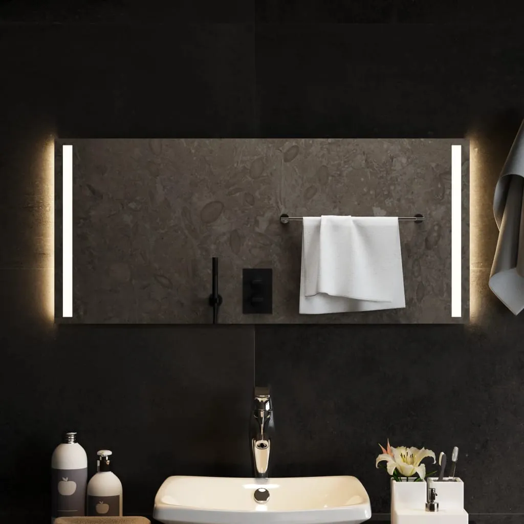 vidaXL Specchio da Bagno con Luci LED 90x40 cm