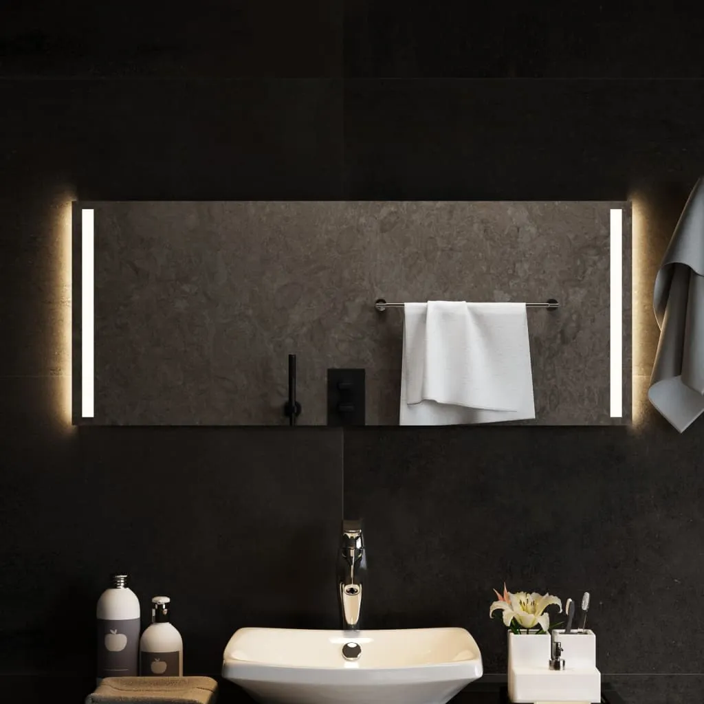 vidaXL Specchio da Bagno con Luci LED 100x40 cm