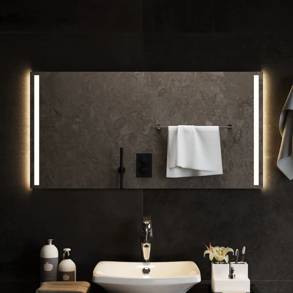 vidaXL Specchio da Bagno con Luci LED 100x50 cm