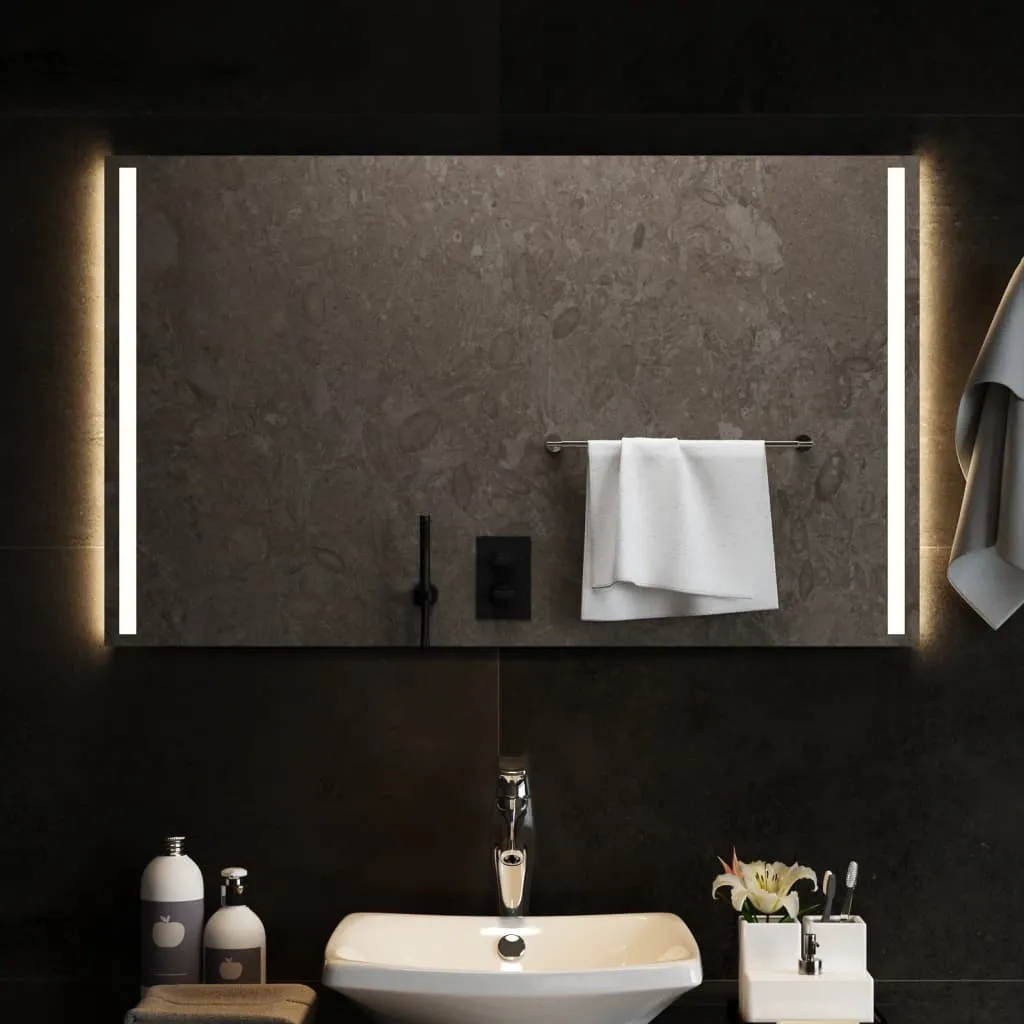 vidaXL Specchio da Bagno con Luci LED 100x60 cm