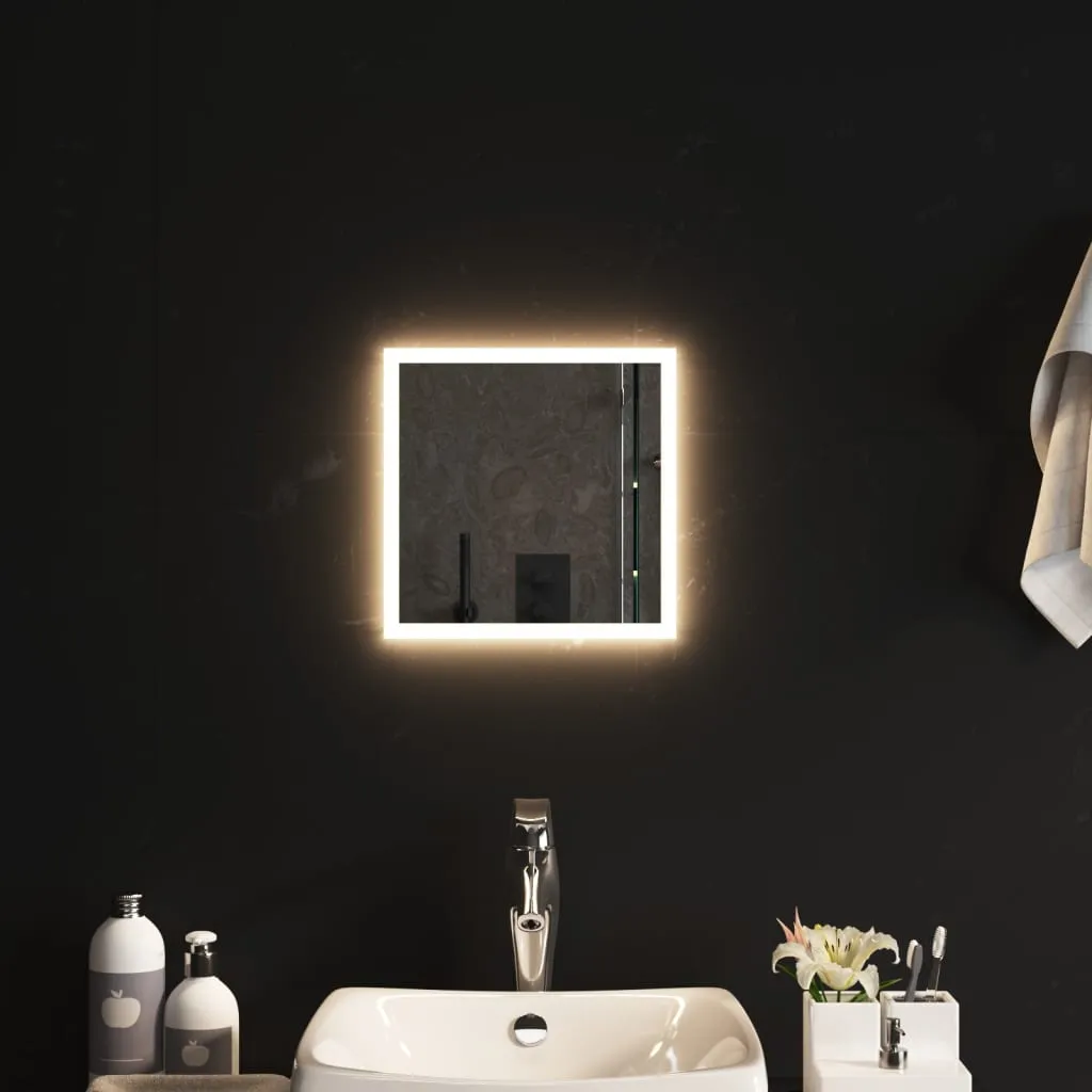 vidaXL Specchio da Bagno con Luci LED 30x30 cm