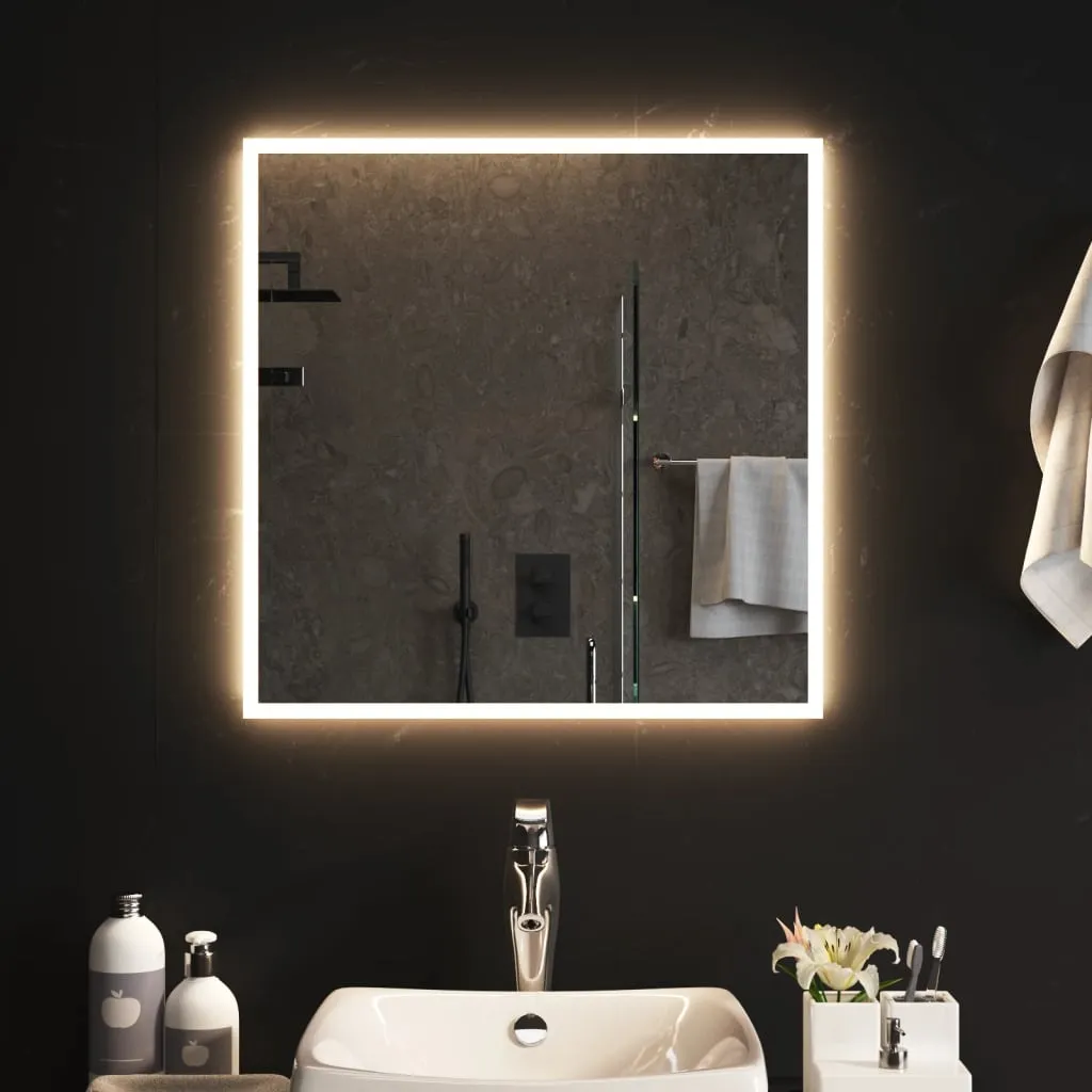 vidaXL Specchio da Bagno con Luci LED 60x60 cm