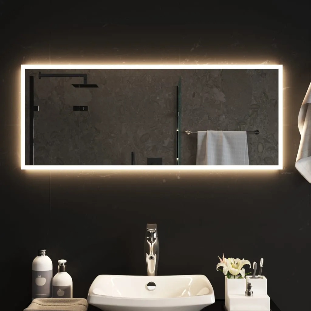 vidaXL Specchio da Bagno con Luci LED 100x40 cm