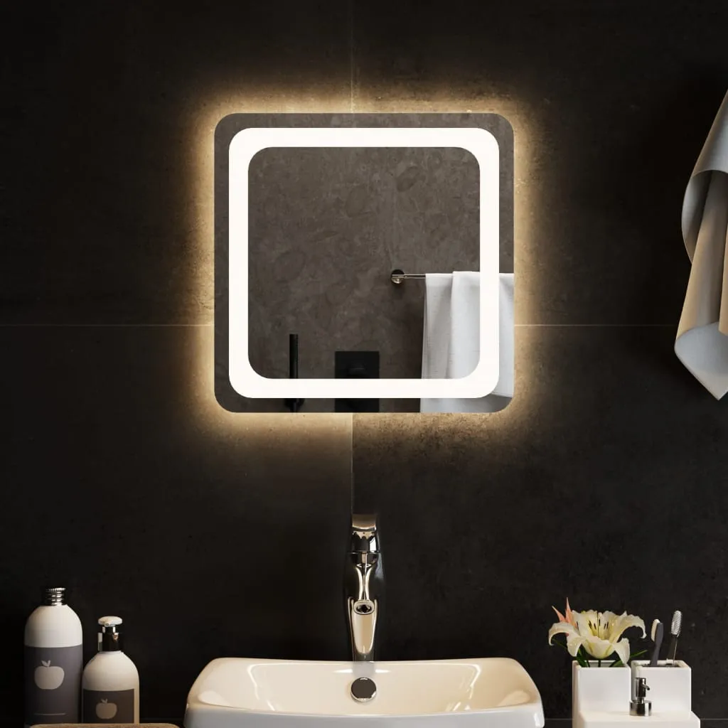 vidaXL Specchio da Bagno con Luci LED 40x40 cm