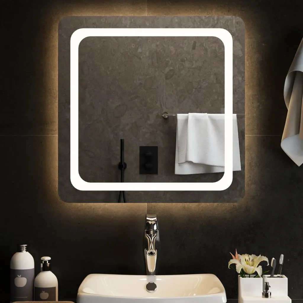 vidaXL Specchio da Bagno con Luci LED 60x60 cm