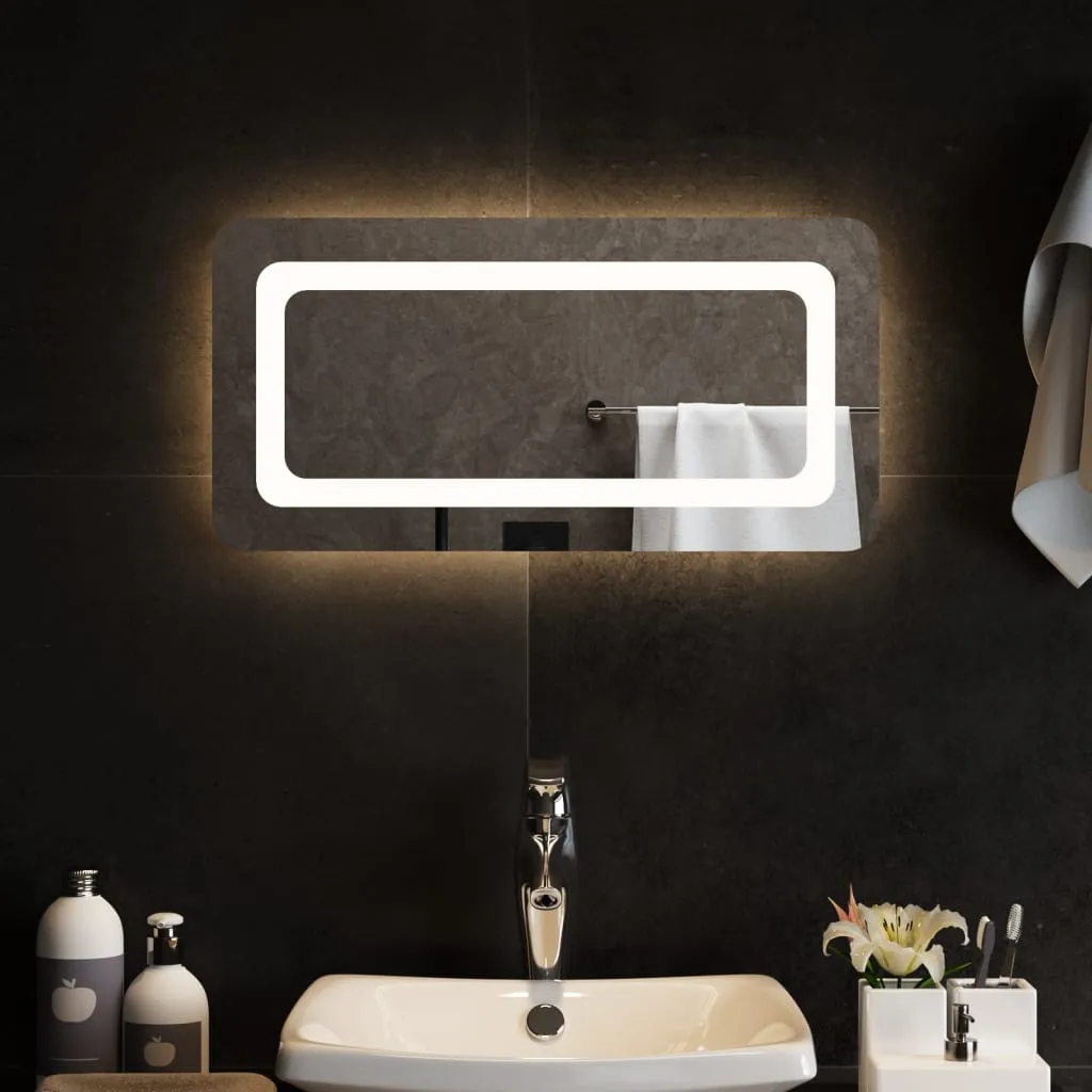 vidaXL Specchio da Bagno con Luci LED 60x30 cm