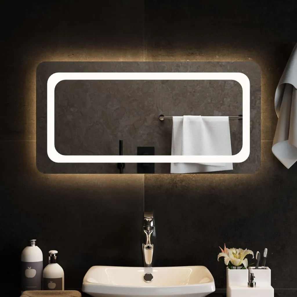 vidaXL Specchio da Bagno con Luci LED 80x40 cm