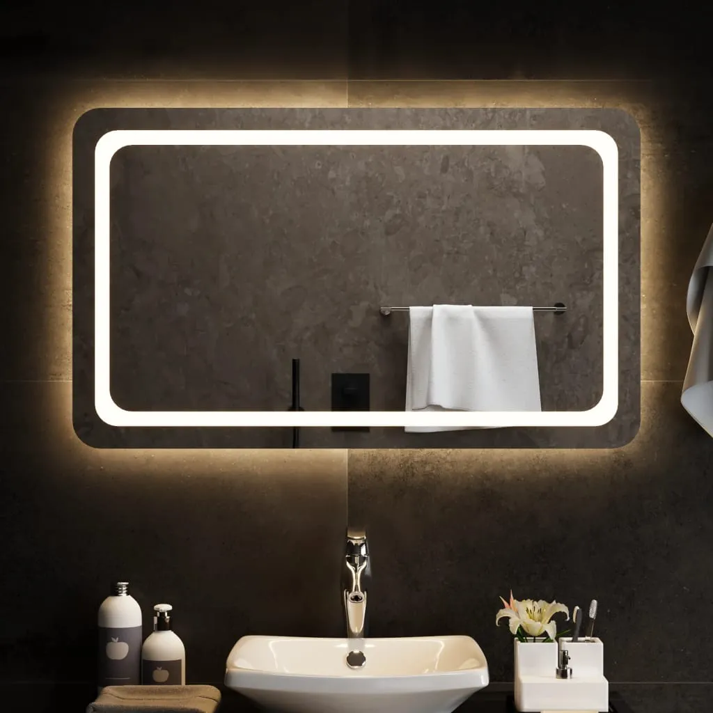 vidaXL Specchio da Bagno con Luci LED 100x60 cm