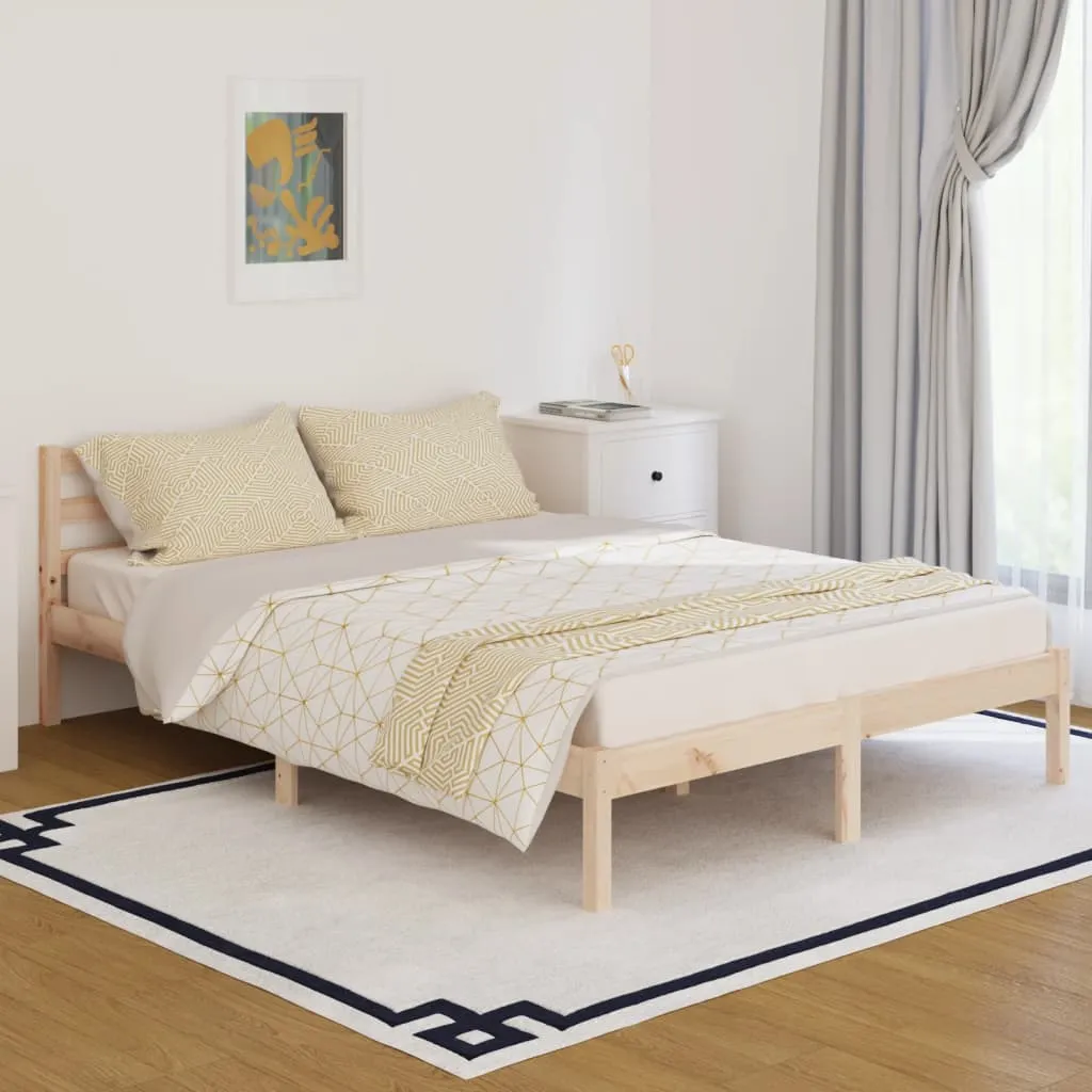 vidaXL Telaio Letto in Legno Massello di Pino 140x200 cm