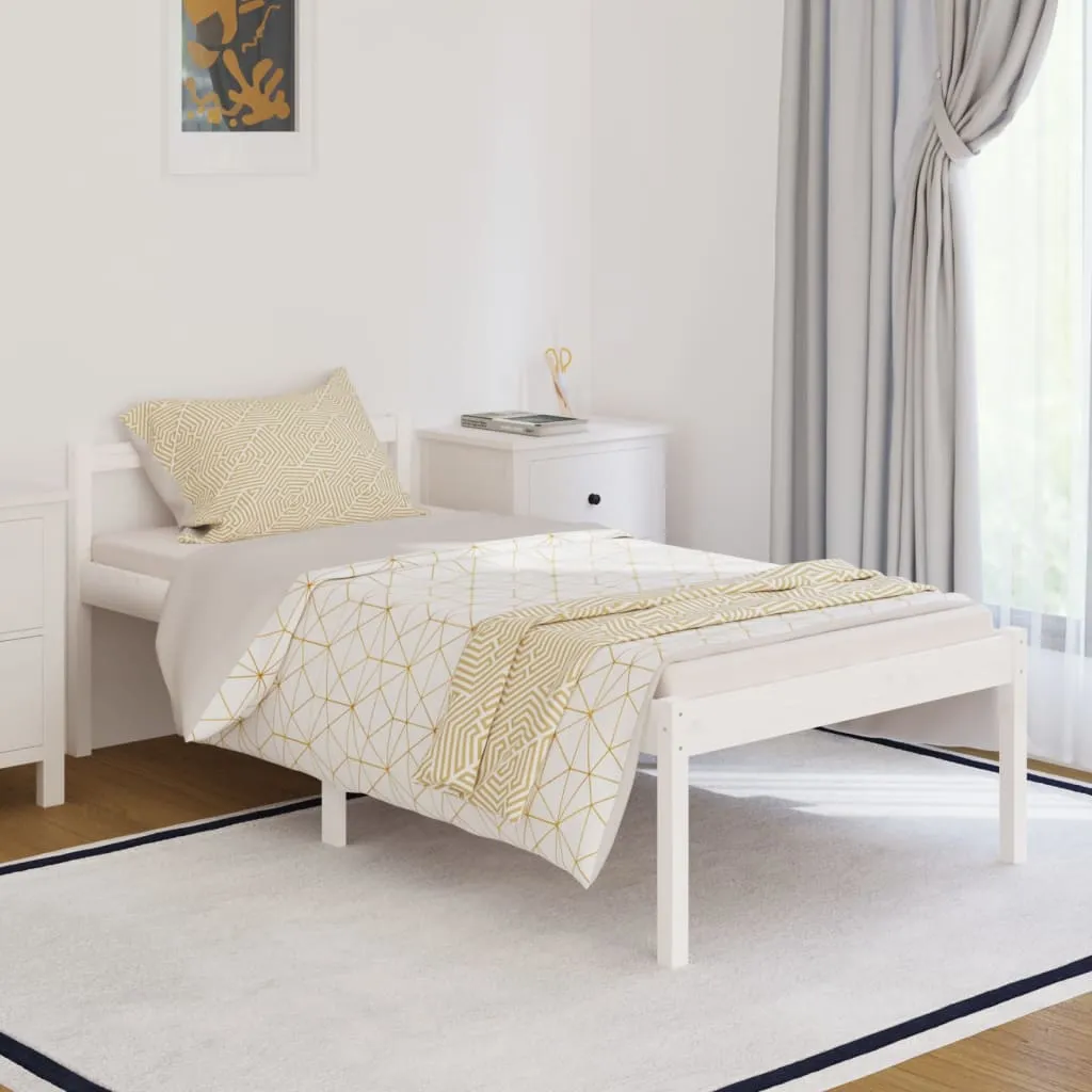 vidaXL Letto per Anziani Bianco 90x190 cm Single in Legno di Pino