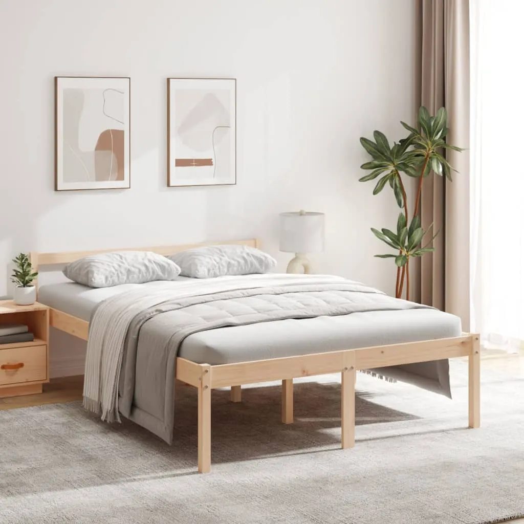 vidaXL Letto per Anziani 120x190 cm Small Double in Legno di Pino