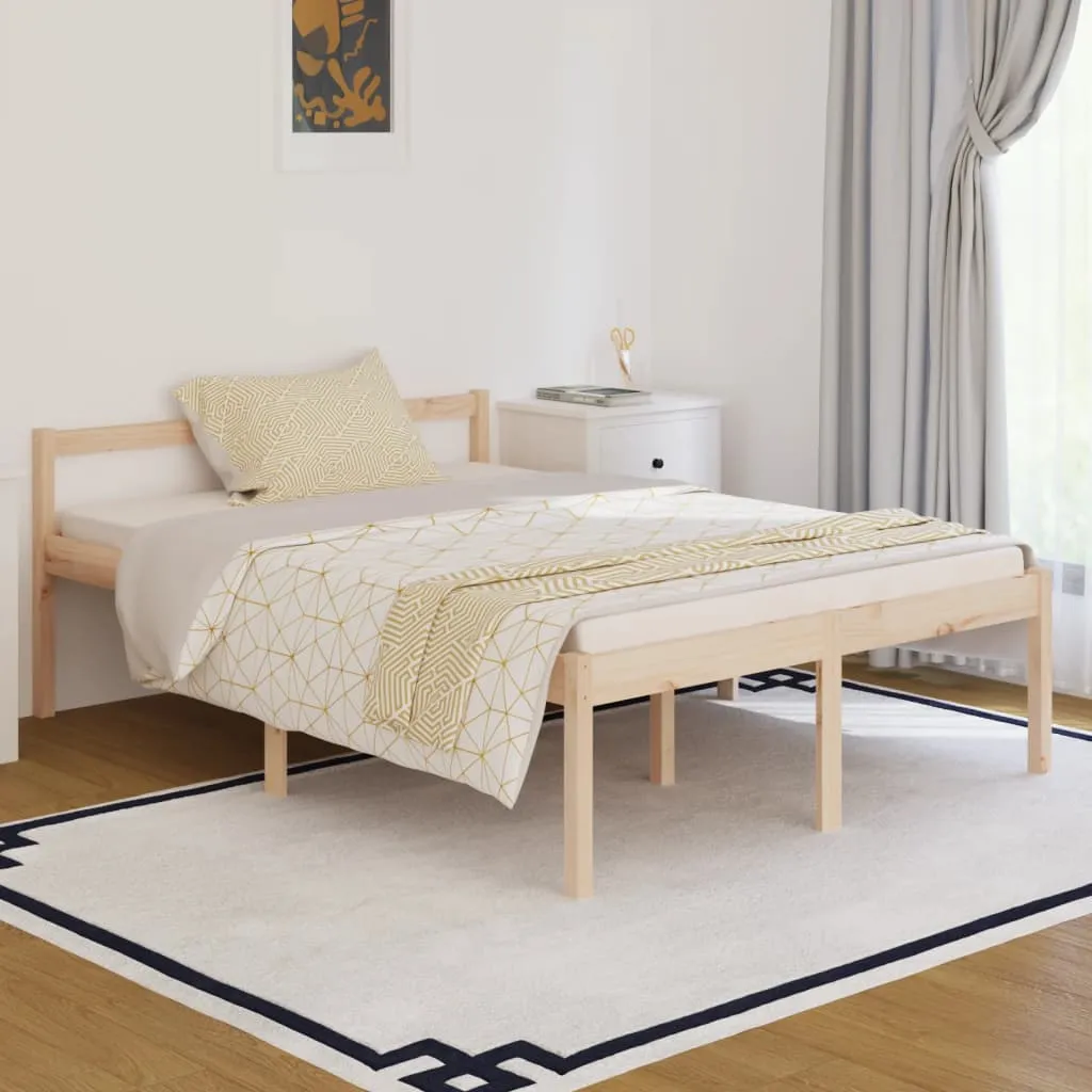 vidaXL Letto per Anziani 140x190 cm in Legno Massello di Pino