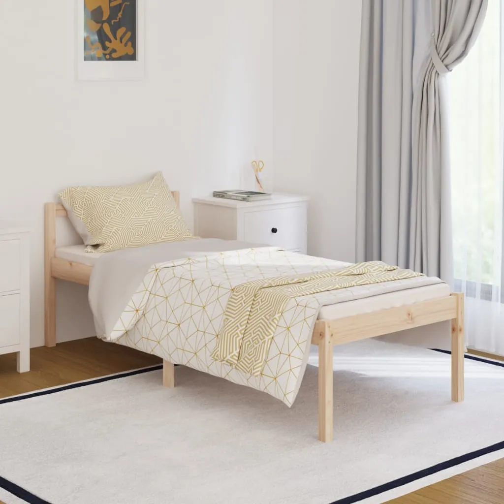 vidaXL Letto per Anziani 90x200 cm in Legno Massello di Pino