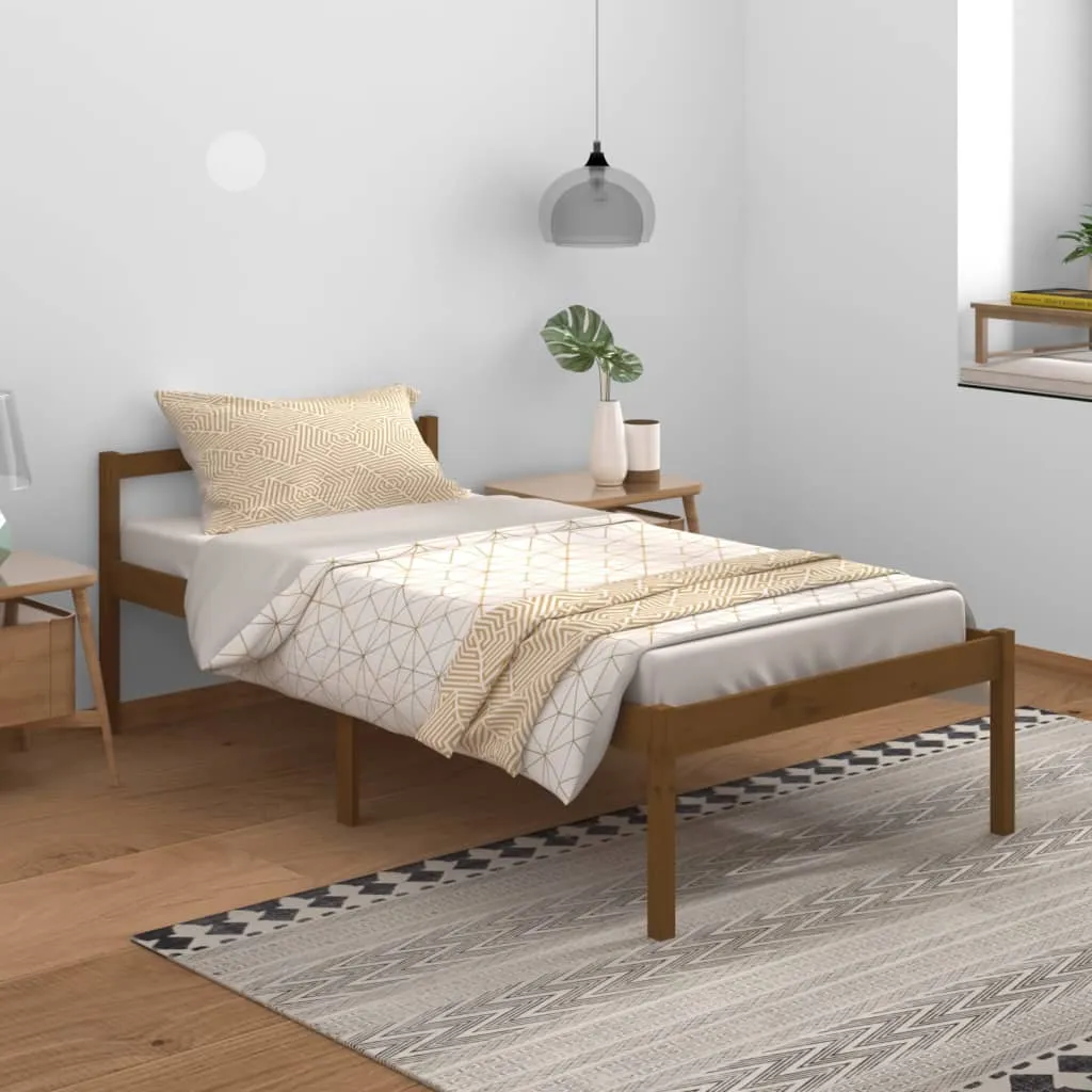 vidaXL Letto per Anziani Miele 100x200 cm in Legno Massello di Pino