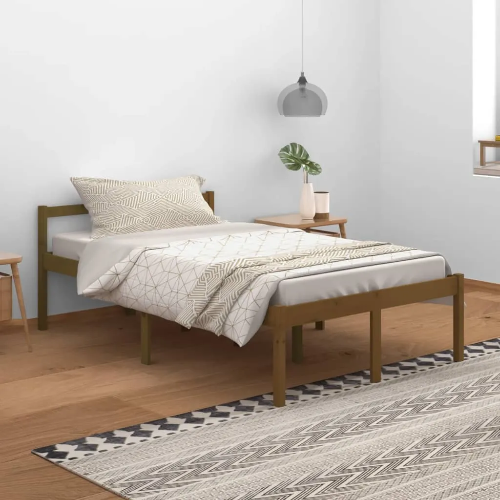 vidaXL Letto per Anziani Miele 120x200 cm in Legno Massello di Pino