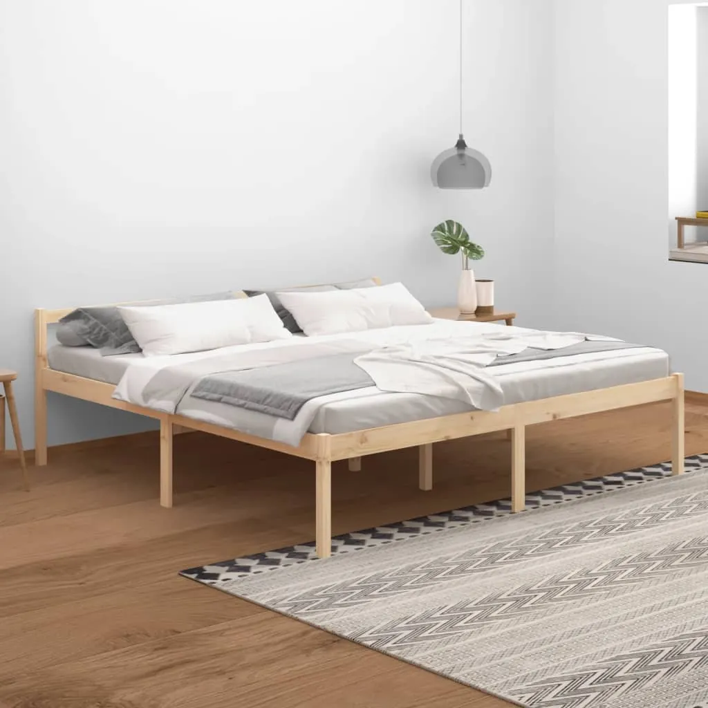 vidaXL Letto per Anziani 200x200 cm in Legno Massello di Pino