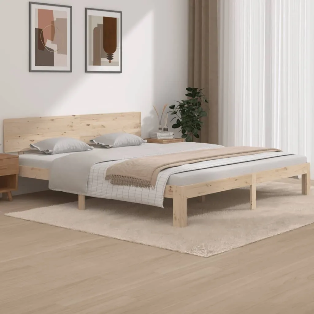 vidaXL Giroletto in Legno Massello 180x200 cm Super King