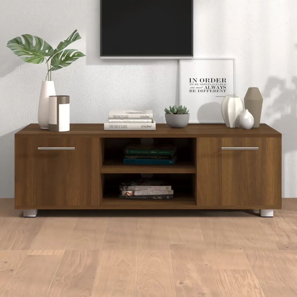 vidaXL Mobile Porta TV Rovere Marrone 110x40x35cm in Legno Multistrato