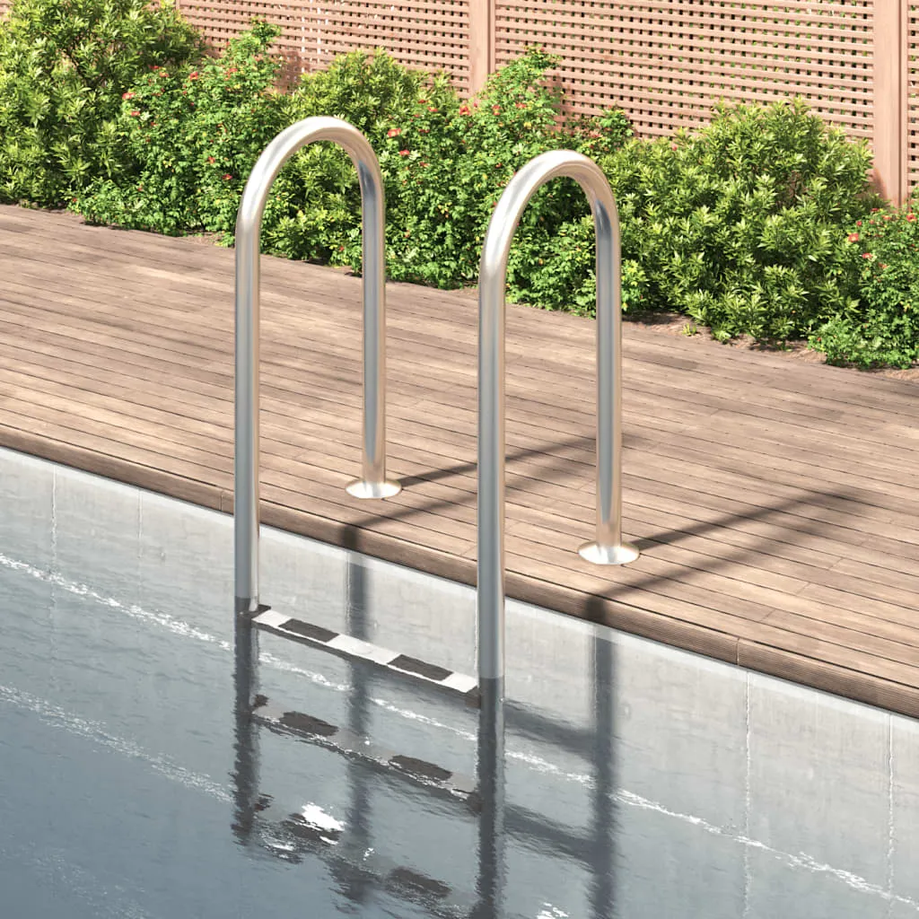 vidaXL Scala per Piscina 54x38x158 cm Acciaio Inox 304