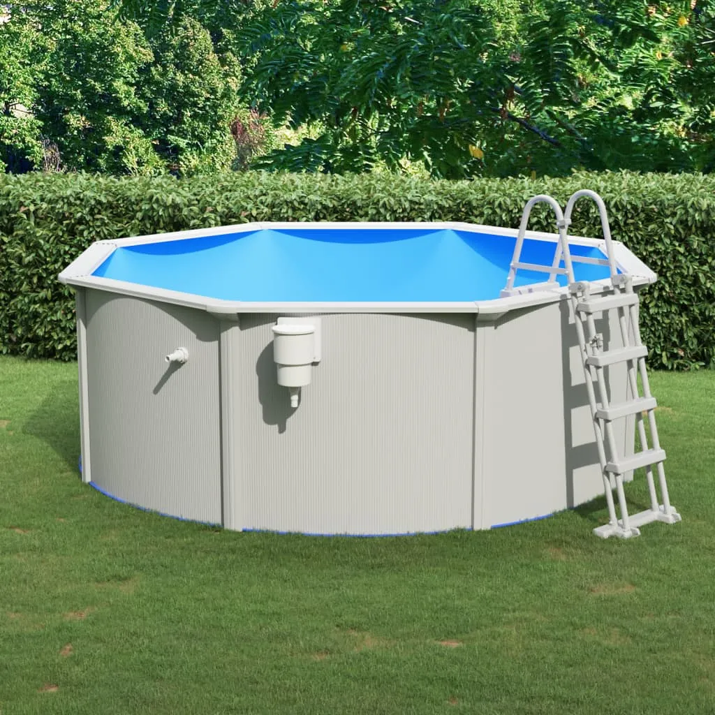 vidaXL Piscina con Scaletta 360x120 cm