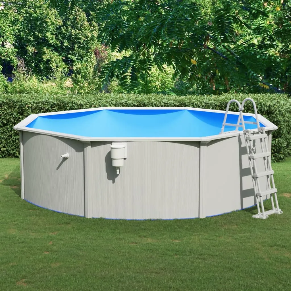 vidaXL Piscina con Scaletta 460x120 cm