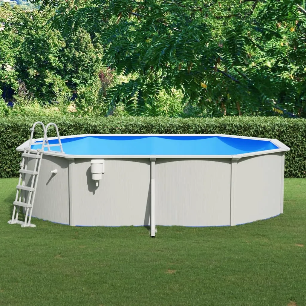 vidaXL Piscina con Scaletta 490x360x120 cm