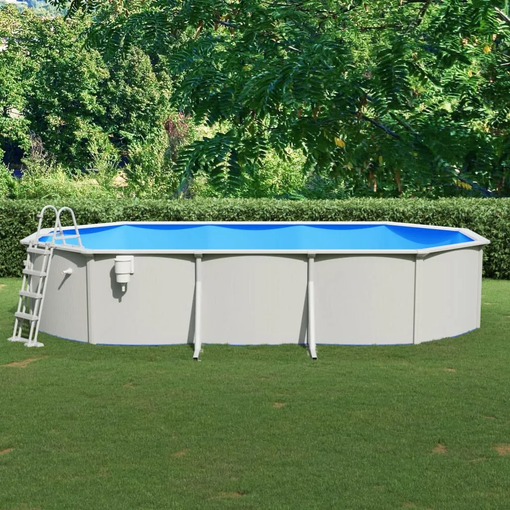 vidaXL Piscina con Scaletta 610x360x120 cm