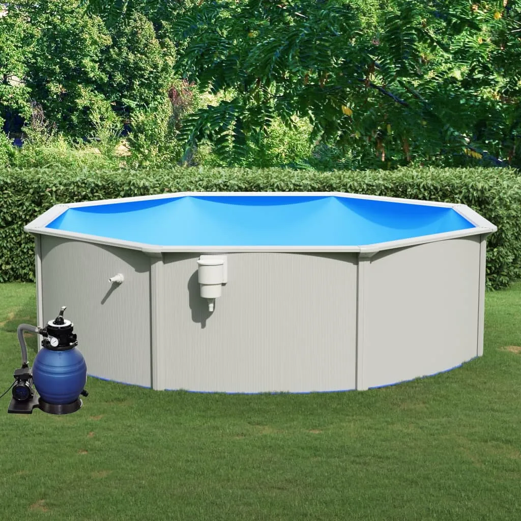 vidaXL Piscina con Pompa Filtro a Sabbia 460x120 cm