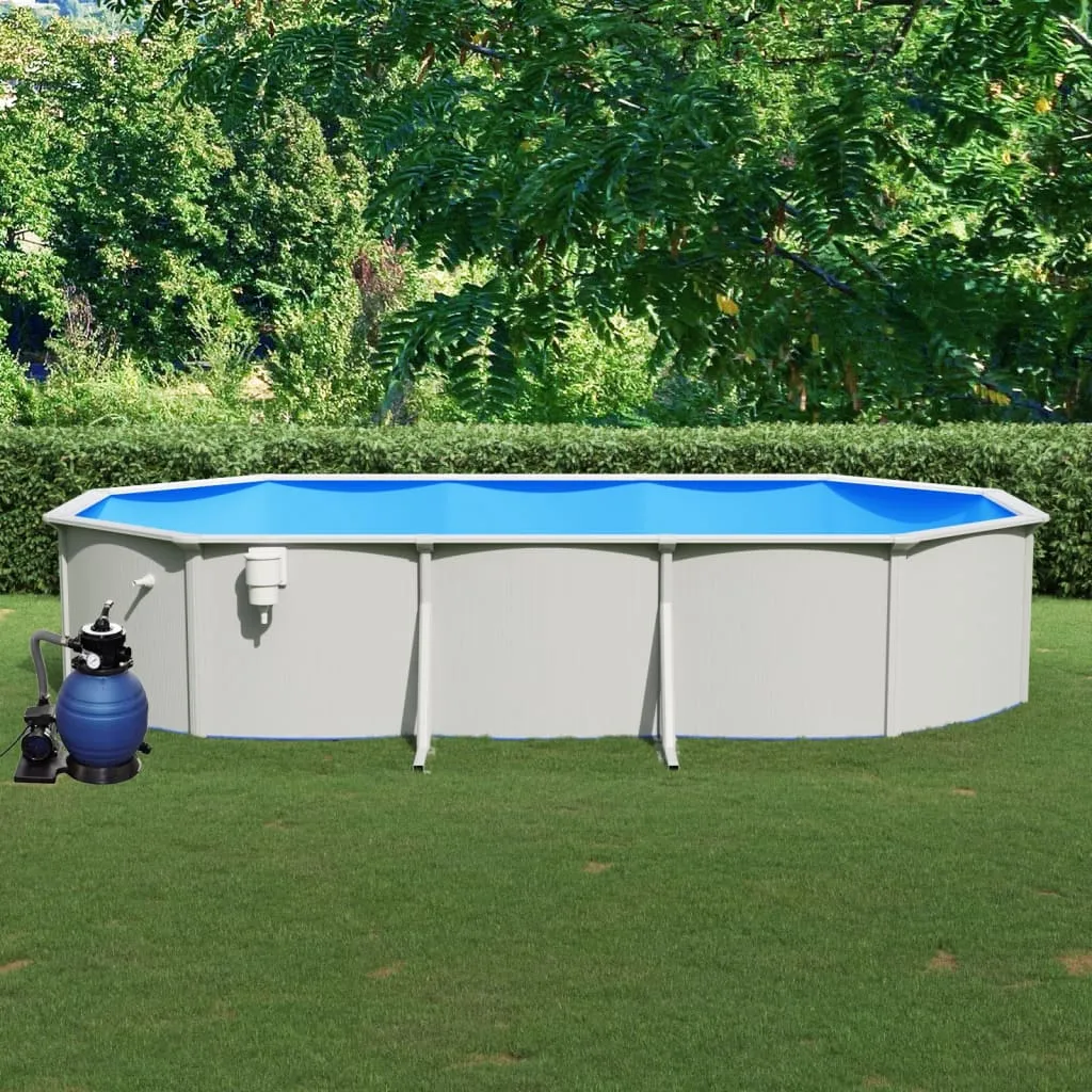 vidaXL Piscina con Pompa Filtro a Sabbia 610x360x120 cm