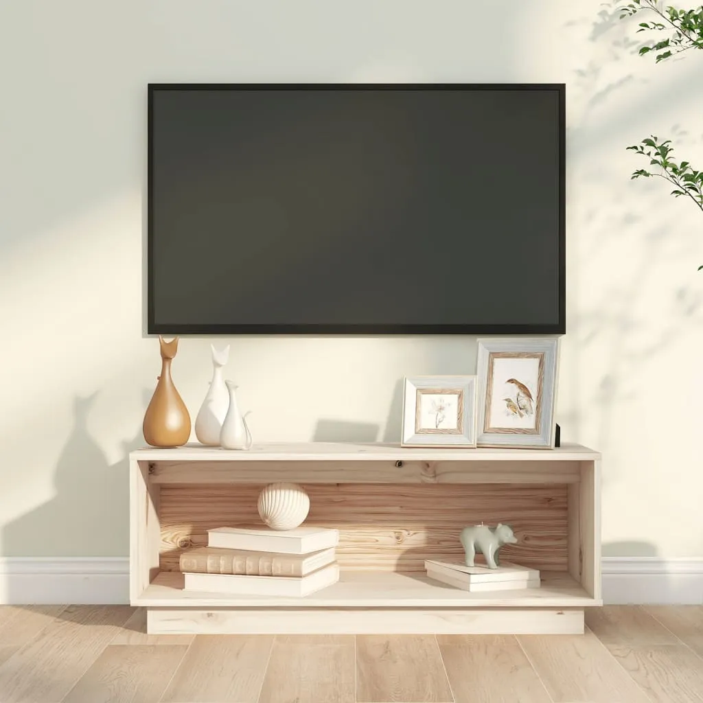 vidaXL Mobile Porta TV 90x35x35 cm in Legno Massello di Pino