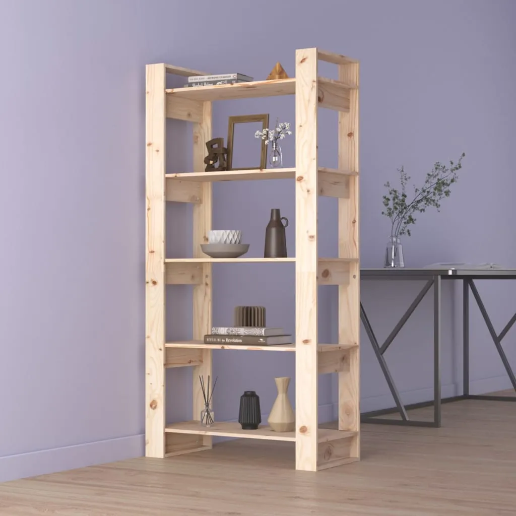 vidaXL Libreria/Divisorio 80x35x160 cm in Legno Massello di Pino