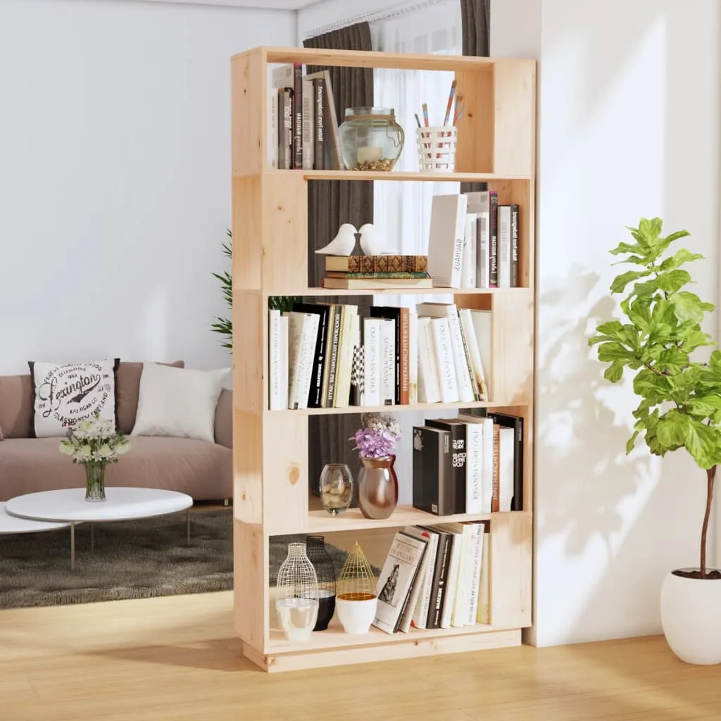 vidaXL Libreria/Divisorio 80x25x163,5 cm Legno Massello di Pino