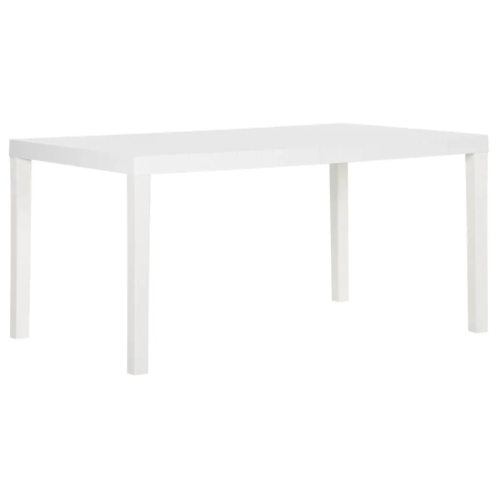 vidaXL Tavolo da Giardino 150x90x72 cm in PP Bianco