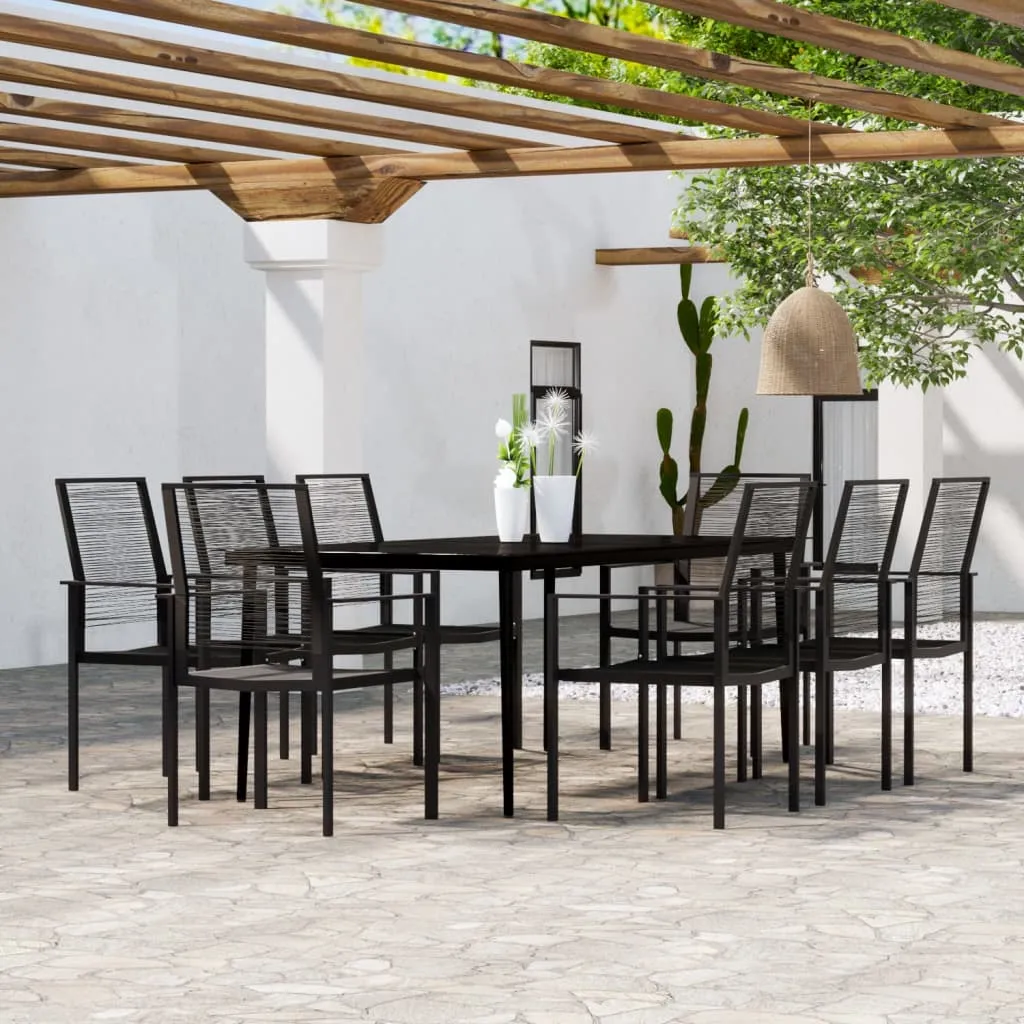 vidaXL Set Mobili da Pranzo da Giardino 9 pz